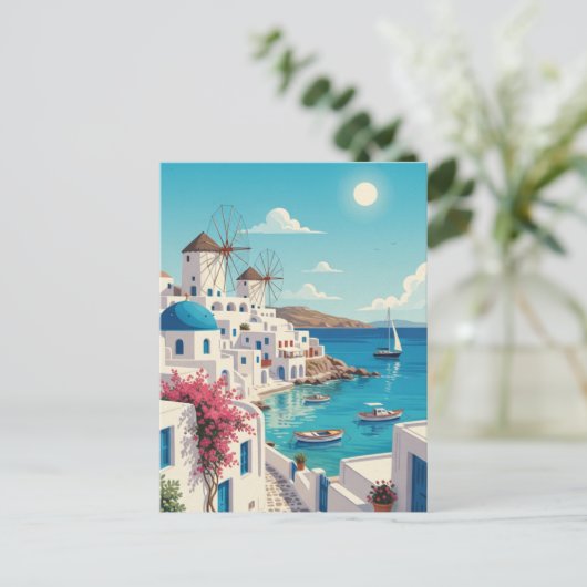 Mykonos Griekenland Cycladen Reizen Briefkaart (Staand voorkant)