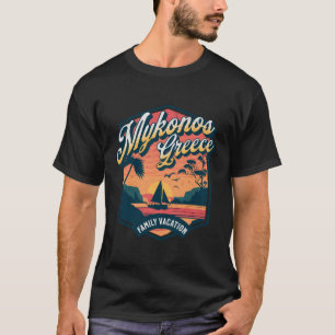 Mykonos Griekenland Familie Vakantie Grappige Stra T-shirt