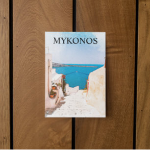 Mykonos Griekenland Ocean Uitzicht Reizen Briefkaart