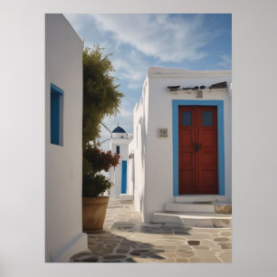 Mykonos Griekenland Reis Briefkaart Poster