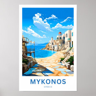 Mykonos Griekenland Reisprint Poster
