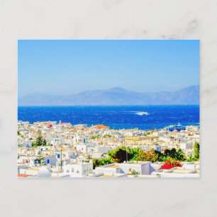 Mykonos in het centrum. briefkaart