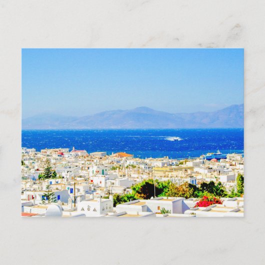 Mykonos in het centrum. briefkaart (Voorkant)
