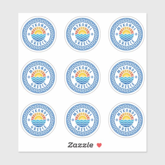 Mykonos Island, Grèce Sticker à pack multiple (Feuille)