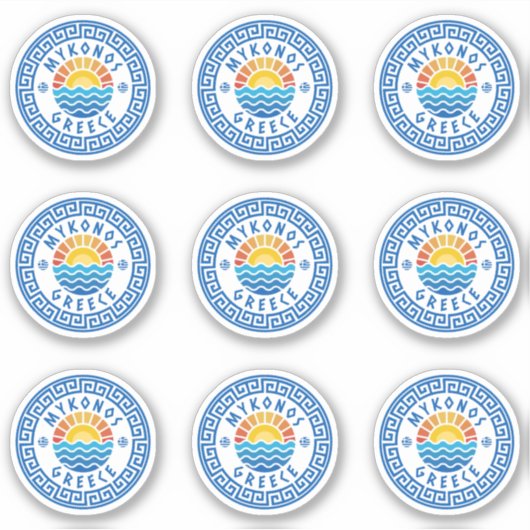 Mykonos Island, Grèce Sticker à pack multiple (Devant)