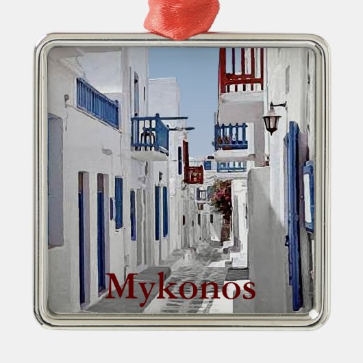 Mykonos Metalen Ornament (Voorkant)