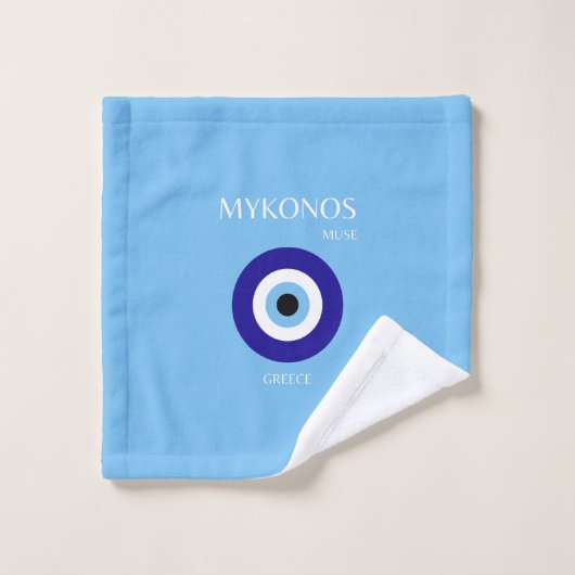 Mykonos Muse, Bleu (Gant de toilette)