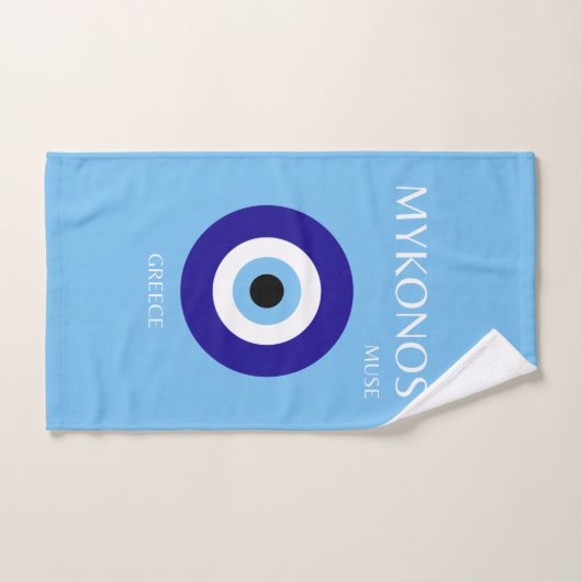 Mykonos Muse, Bleu (Serviette à main)