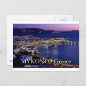 mykonos_night briefkaart (Voorkant / Achterkant)