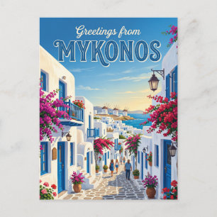 Mykonos Oude Stad Griekenland Briefkaart