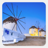 Mykonos Vierkante Sticker (Voorkant)