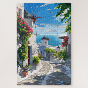 Mykonos Zee Uitzicht Street Legpuzzel
