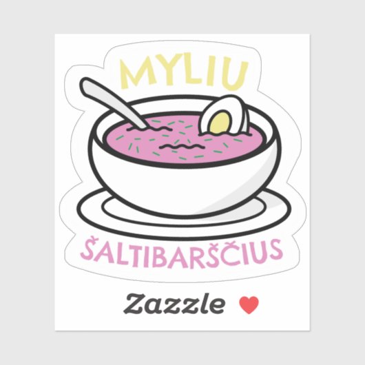 Myliu Saltibarscius Sticker (Vel)