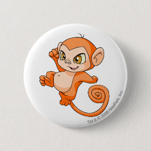 Mynci Oranje Ronde Button 5,7 Cm