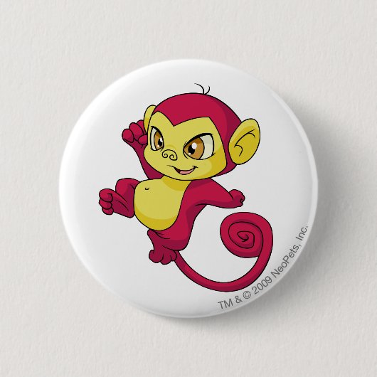 Mynci Red Ronde Button 5,7 Cm (Voorkant)