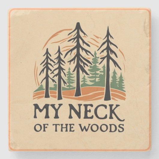 MYNECKOFTHEWOODS STENEN ONDERZETTER (Voorkant)