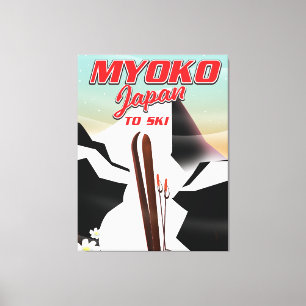 myoko japan ski poster canvas afdruk