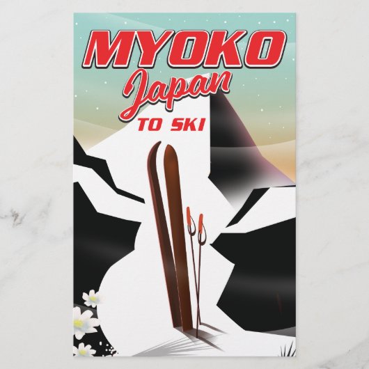 myoko japan ski poster flyer (Voorkant)