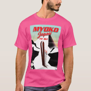 myoko japan ski poster t-shirt