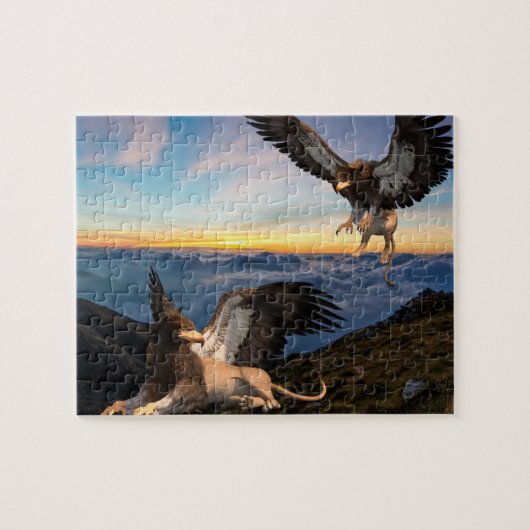Myologische Creature Griffin Fantasy Legpuzzel (Horizontaal)