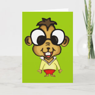 Myope Chipmunk-Wenskaart Kaart