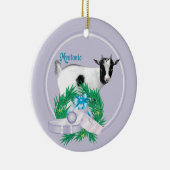 Myotonic Goat Wreath Holiday Ornament (Rechts)
