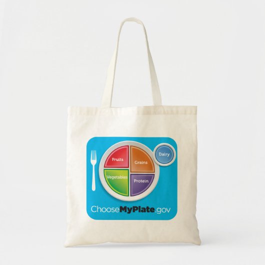 MyPlate Grocery Bag - blauw Tote Bag (Voorkant)