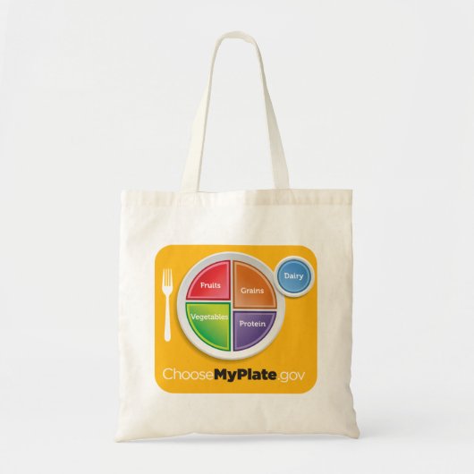 MyPlate Grocery Bag - Geel Tote Bag (Voorkant)