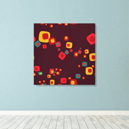 Myriades Rouges Une Toile Enveloppée (Insitu (Plancher de Bois))