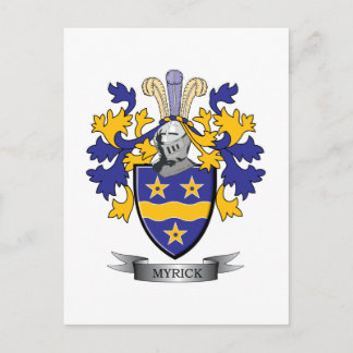Myrick Family Crest Coat of Arms Briefkaart