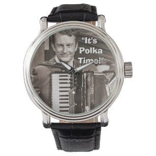 Myron Floren aays het is Polka Time Horloge