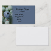 Myrtille sur le carte de visite bleu (Devant / Derrière)