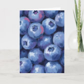 Myrtilles | Carte de fruits peints à l'aquarelle (Devant)