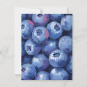 Myrtilles | Carte de fruits peints à l'aquarelle (Devant)