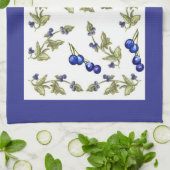 Myrtilles sur copie de serviette de cuisine de (Plié)