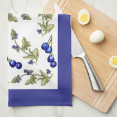 Myrtilles sur copie de serviette de cuisine de (Quart Plié)