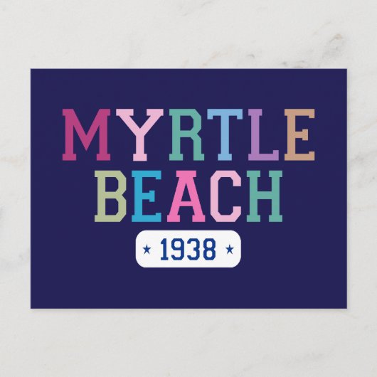 Myrtle Beach 1938 Briefkaart (Voorkant)