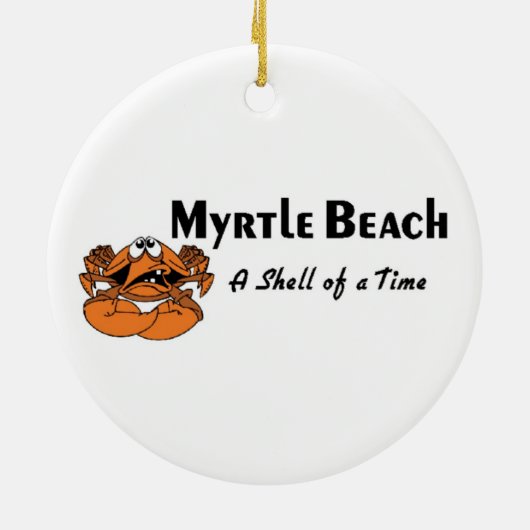 Myrtle Beach Crab Keramisch Ornament (Achterkant)