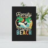 Myrtle Beach Family Vacation 2023 Matching Retro C Kaart (Staand voorkant)