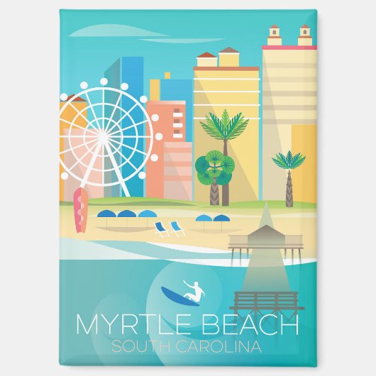Myrtle Beach, Magnet du réfrigérateur de Caroline (Recto)