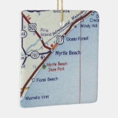 Myrtle Beach Map Keramisch Ornament (Rechts)