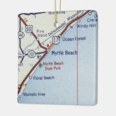 Myrtle Beach Map Keramisch Ornament (Links)