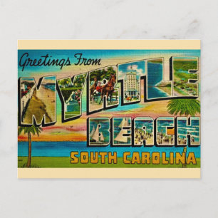 Myrtle Beach Oude Wenskaart Briefkaart