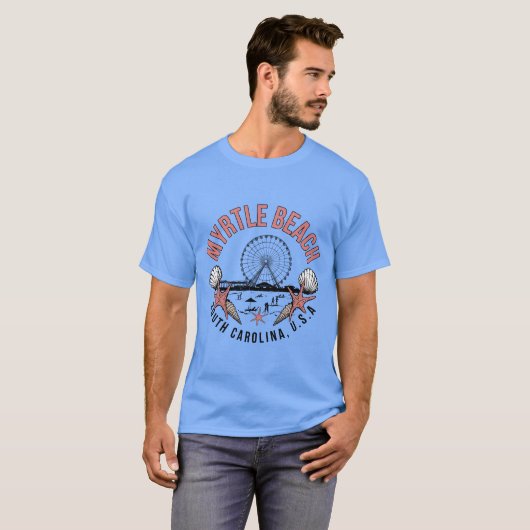 Myrtle Beach Retro Vignette T-shirt (Voorkant volledig)