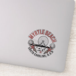 Myrtle Beach Retro Vignette Vinyl Decal Sticker