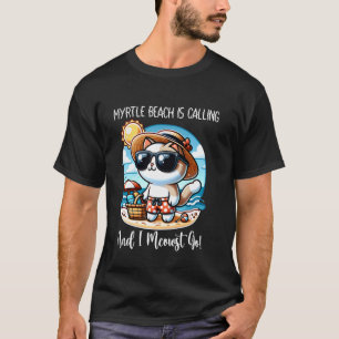 Myrtle Beach roept grappige kat spring break zomer T-shirt
