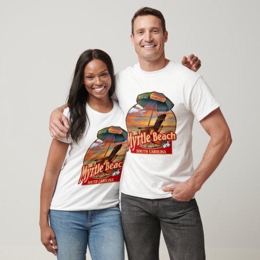Myrtle Beach SC Beach Scène Design T-shirt (Unisex)