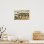 Myrtle Beach, SC Briefkaart Pavilion Poster (Keuken)