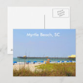 Myrtle Beach SC Briefkaart, Photography Beach Scen Briefkaart (Voorkant / Achterkant)