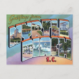 Myrtle Beach SC Grande lettre Carte postale